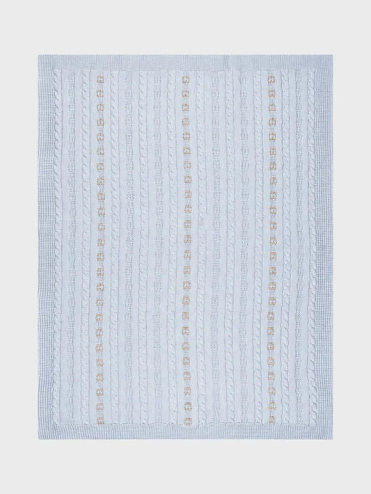 COPERTA CON TRECCE - Neonato - LANA 100% - MARLU IS5280