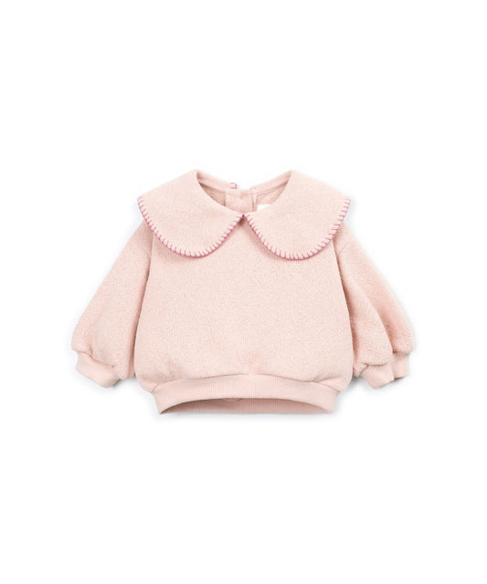 FELPA CON COLLETTO TONDO - NEONATA - COTONE ORGANICO 100% - PLAY UP 2AT11351
