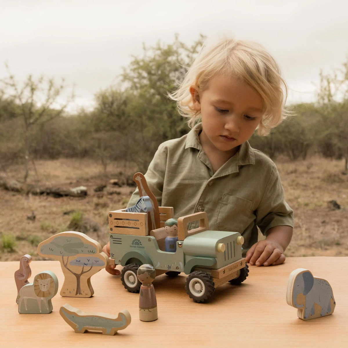 Auto safari - BAMBINO - Legno - LITTLE DUTCH LD7482