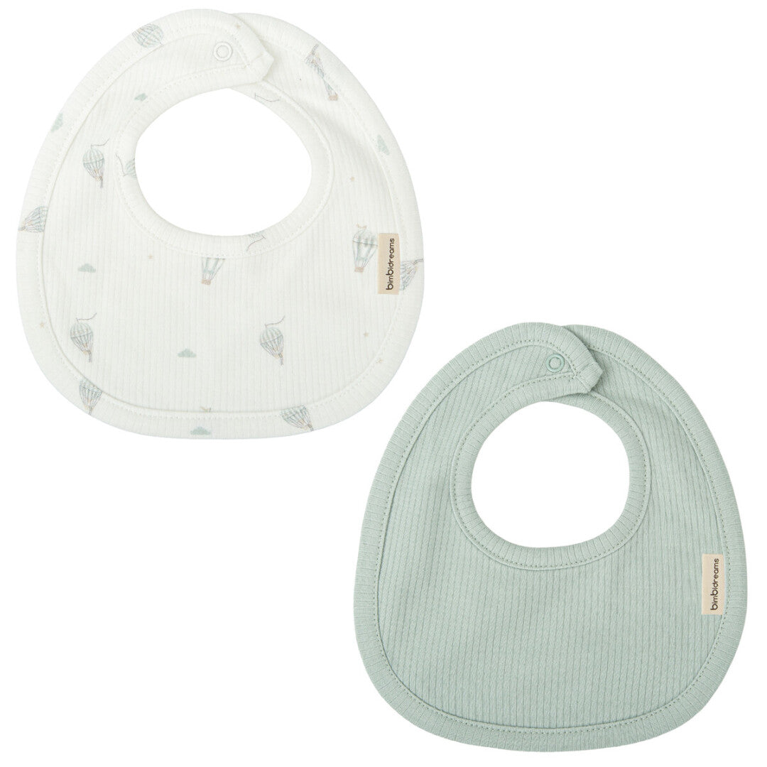 SET 2 BAVAGLINI 19X19 IN BAMBOO E COTONE - Neonato - 50%COTONE ORGANICO-50%BAMBOO - Bimbidreams 190R0410