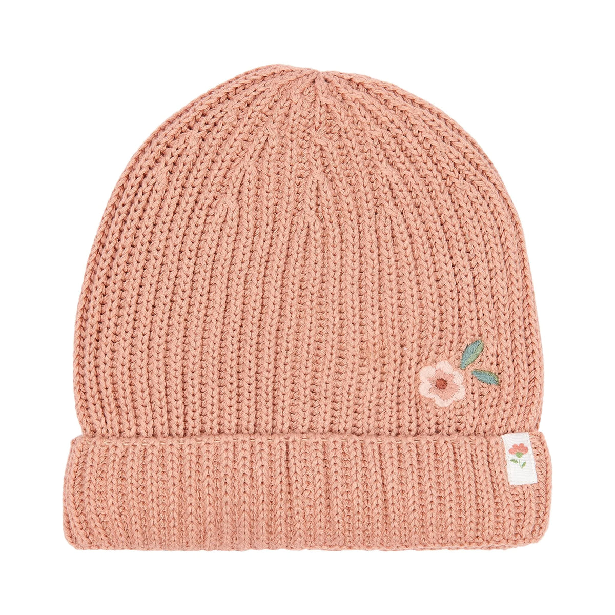 CAPPELLO CON FIORE RICAMATO - NEONATA - 100% COTONE ORGANICO - LITTLE DUTCH CL26099009