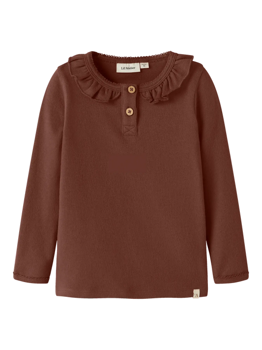 MAGLIA MANICA LUNGA CON COLLETTO - BAMBINA - 100% cotone - LIL ATELIER 13259064