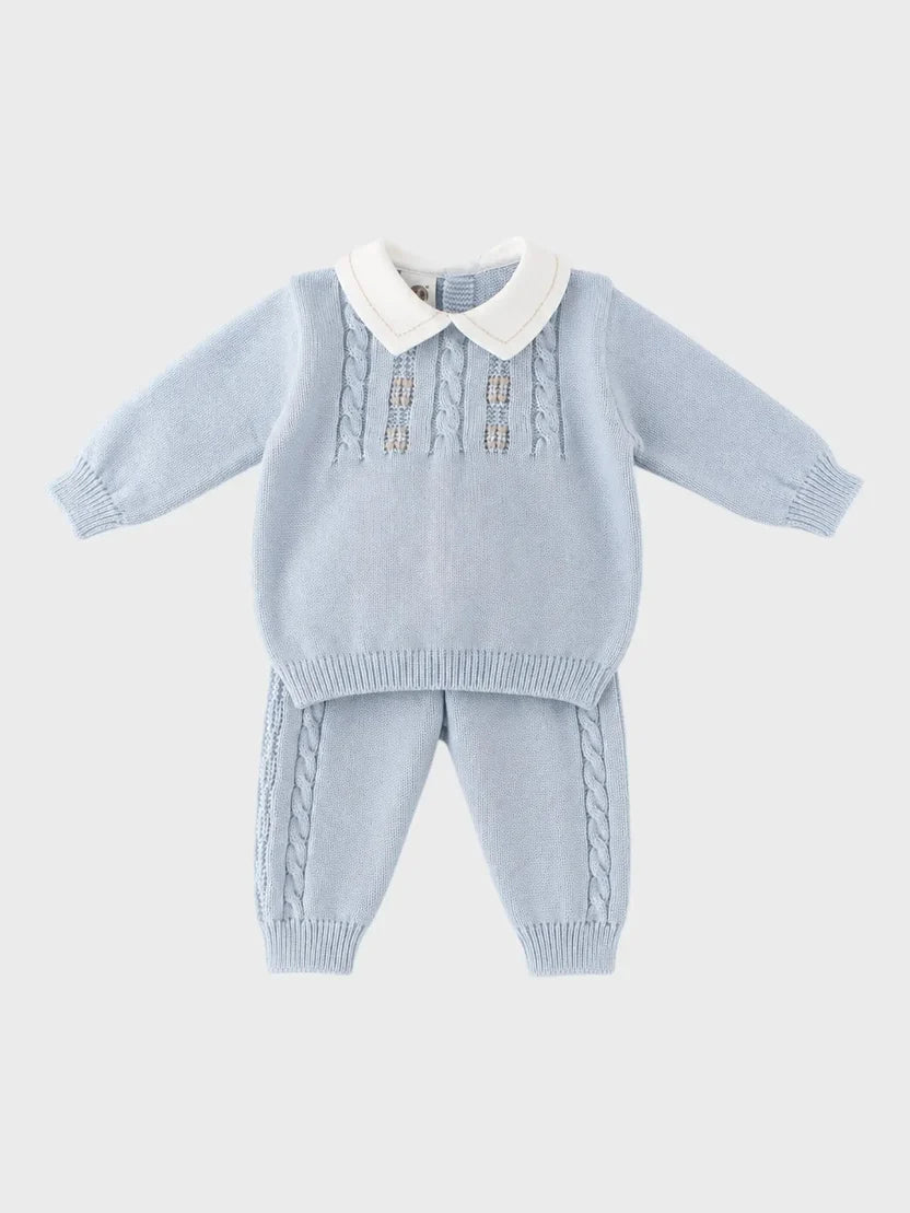 COMPLETO 2 PZ TRECCE - Neonato - LANA 100% - Marlù IS5250
