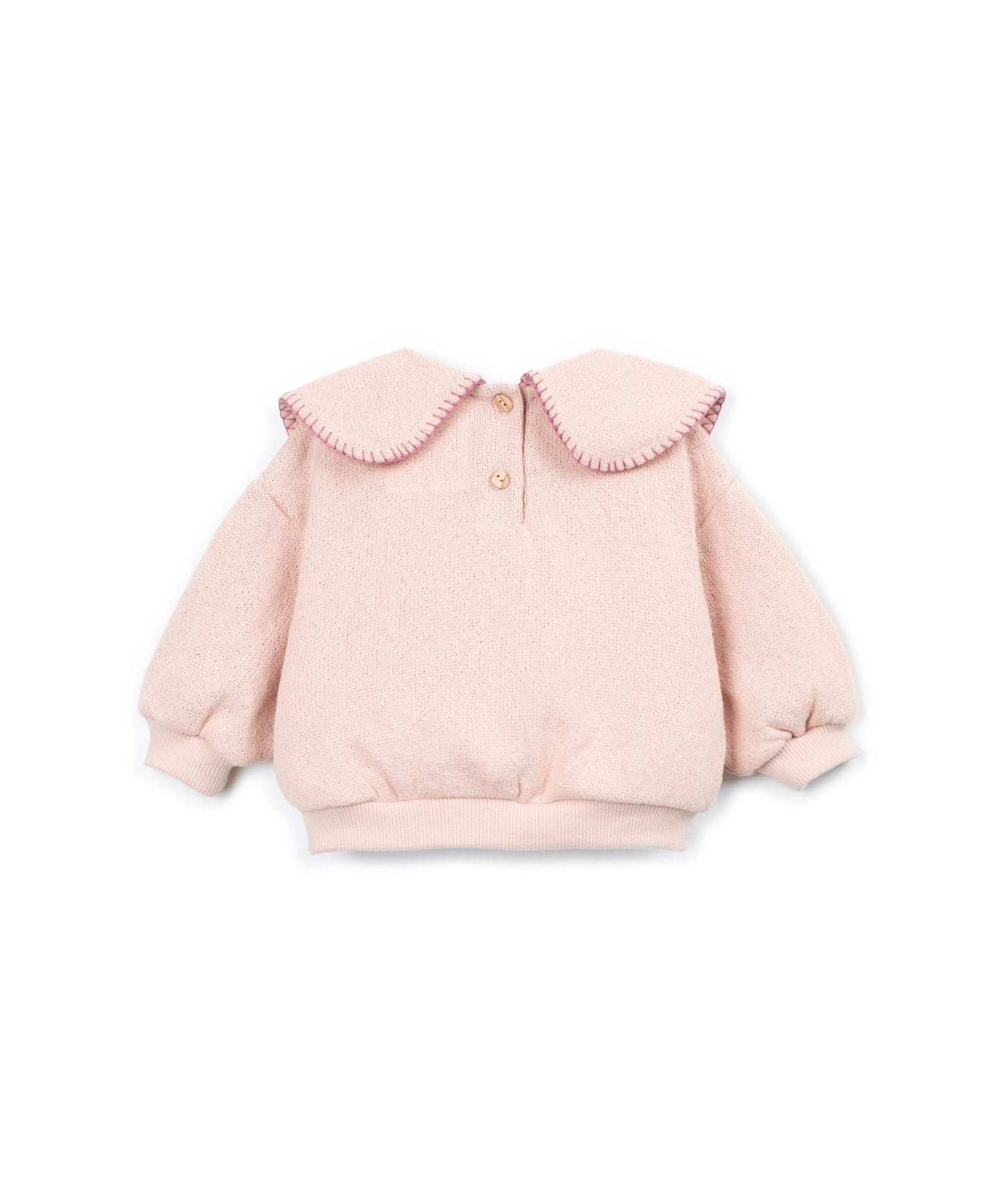 FELPA CON COLLETTO TONDO - NEONATA - COTONE ORGANICO 100% - PLAY UP 2AT11351