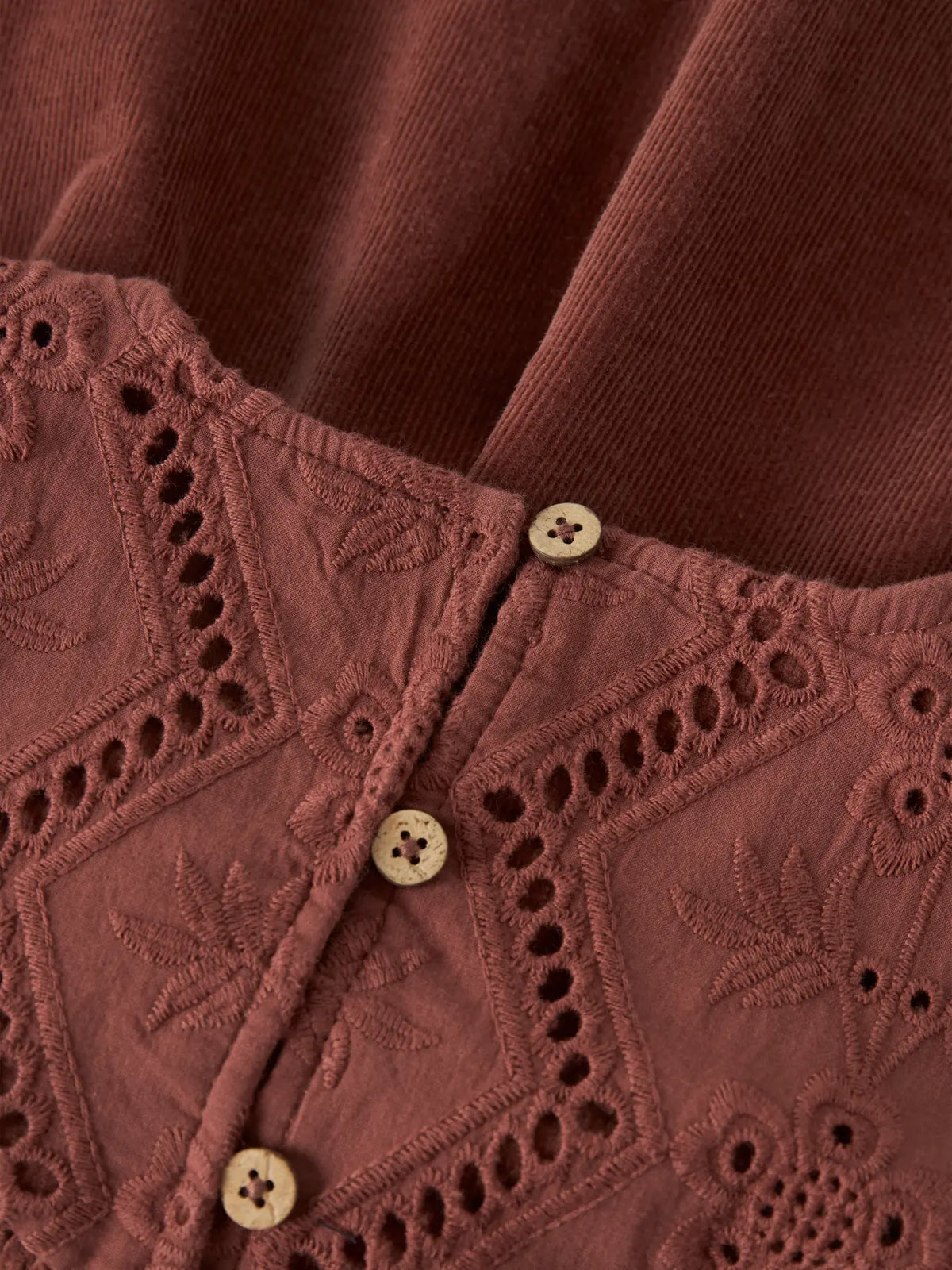 ABITO LEGGERO IN VELLUTO A COSTINE CON RICAMI - BAMBINA - COTONE ORGANICO - LIL ATELIER 13259153