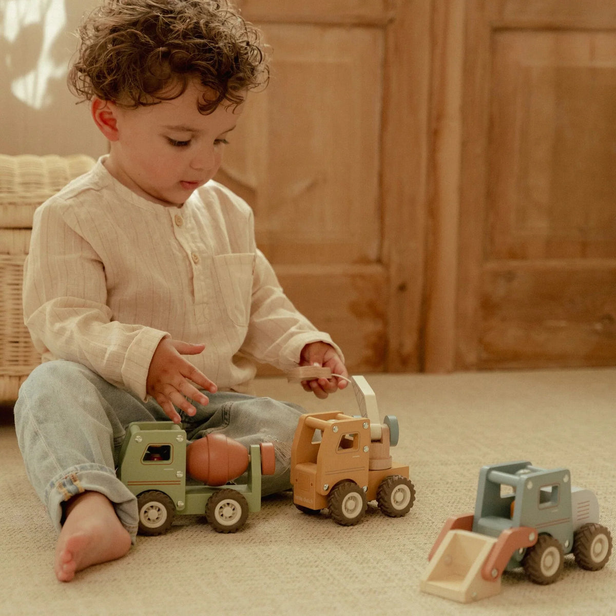 RUSPA CON OPERAIO - BAMBINO - Legno - LITTLE DUTCH LD2532