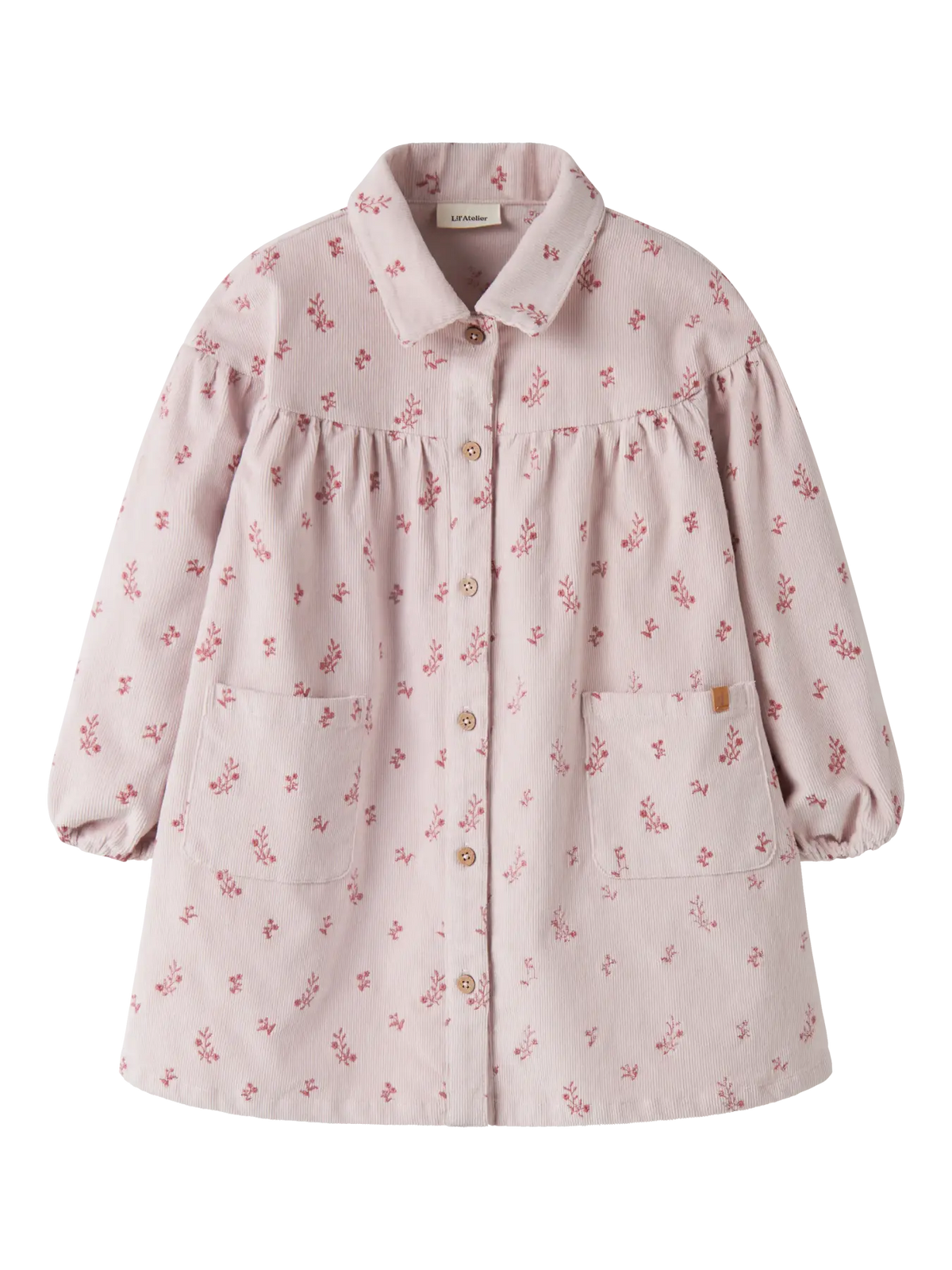 ABITO CON COLLETTO E FIORI RICAMATI - BAMBINA - 100% COTONE ORGANICO - LIL ATELIER 13259135