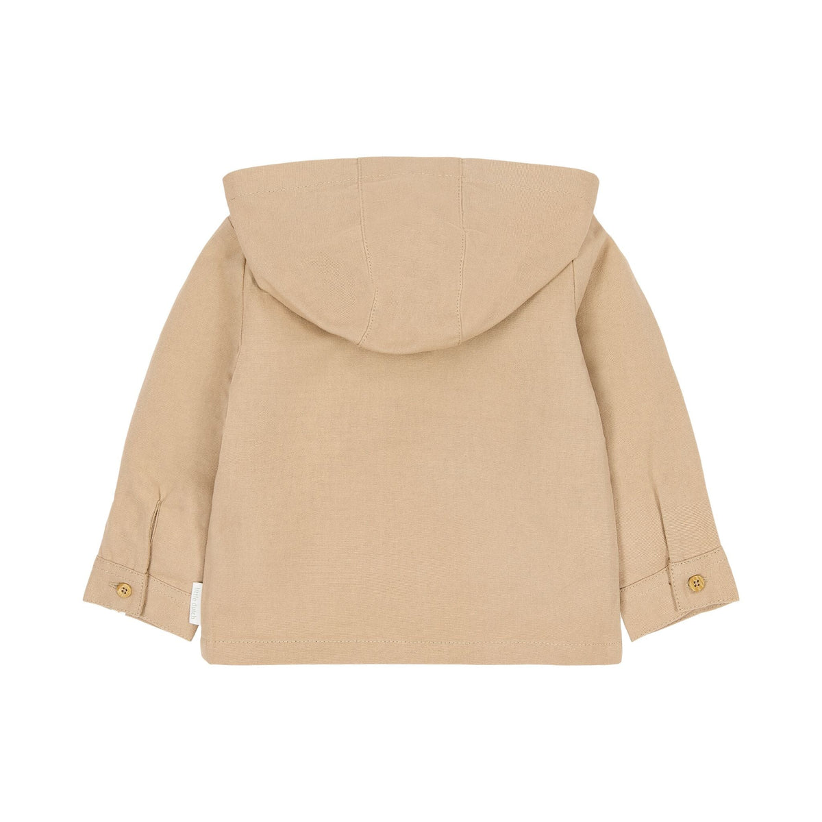 GIACCA/CAMICIA LEGGERA CON CAPPUCCIO E BOTTONCINI IN LEGNO - Neonato - 100% COTONE ORGANICO - LITTLE DUTCH CL26091609