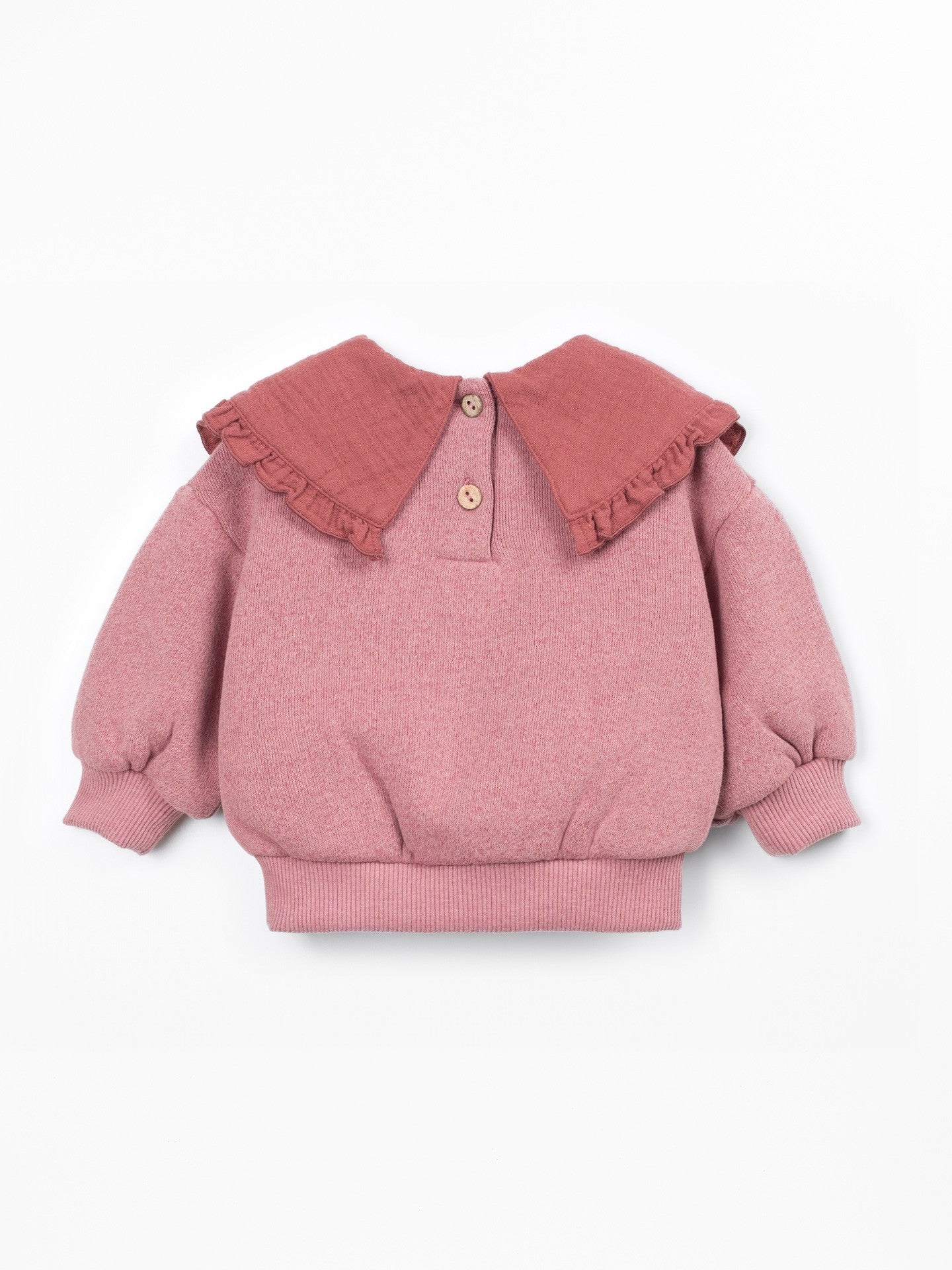 FELPA CON COLLETTO IN MUSSOLA - NEONATA - COTONE ORGANICO - PLAY UP 2AT10903