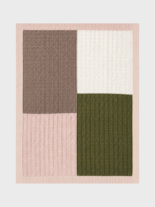 COPERTA LANA 4 COLORI CON INTRECCI - Neonato - LANA 100% - Marlù IS5980