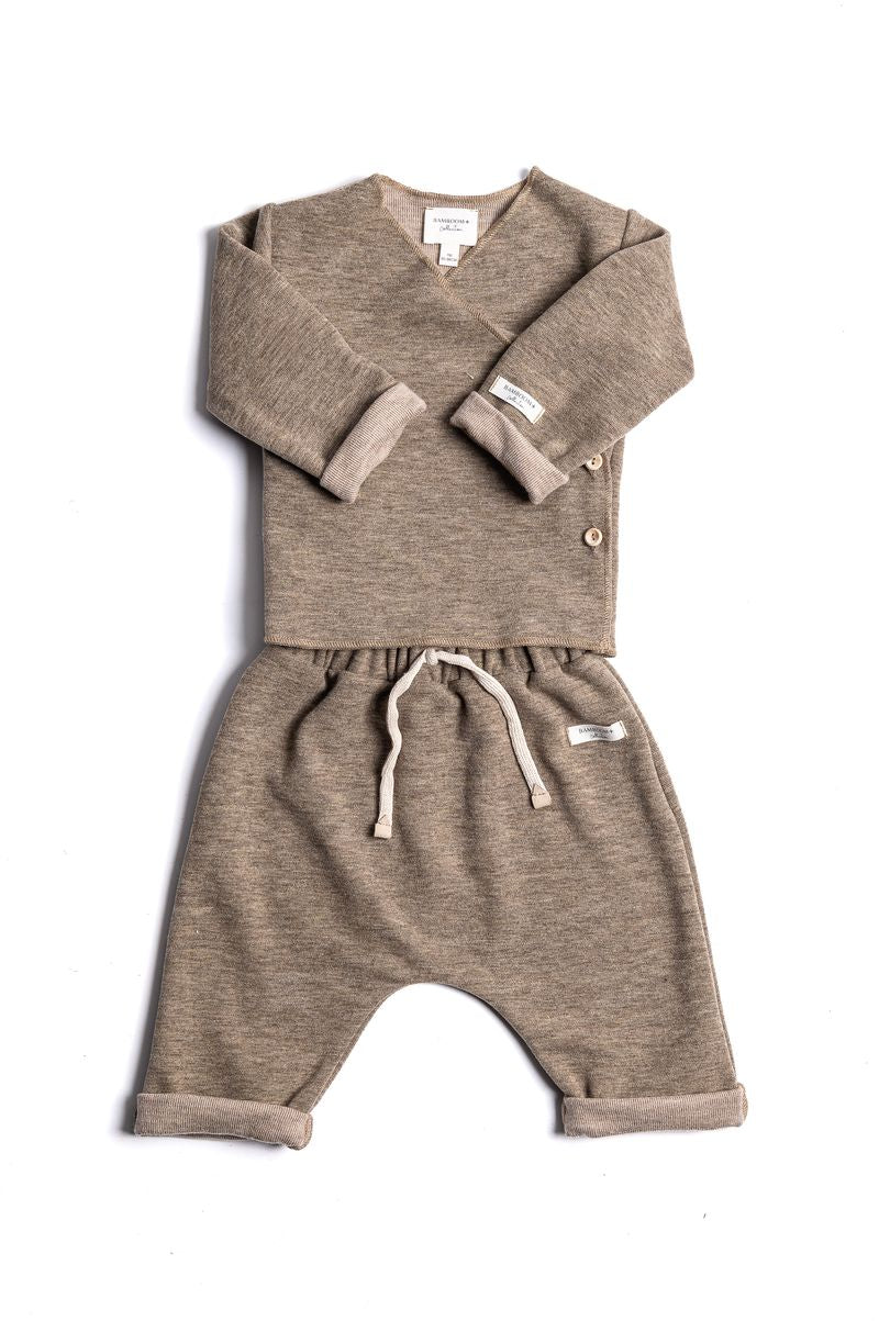 TWINSET CON APERTURA INCROCIATA - Neonato - 44% viscosa di bambù - 44% poliestere riciclato - 12% elastan - BAMBOOM 1306