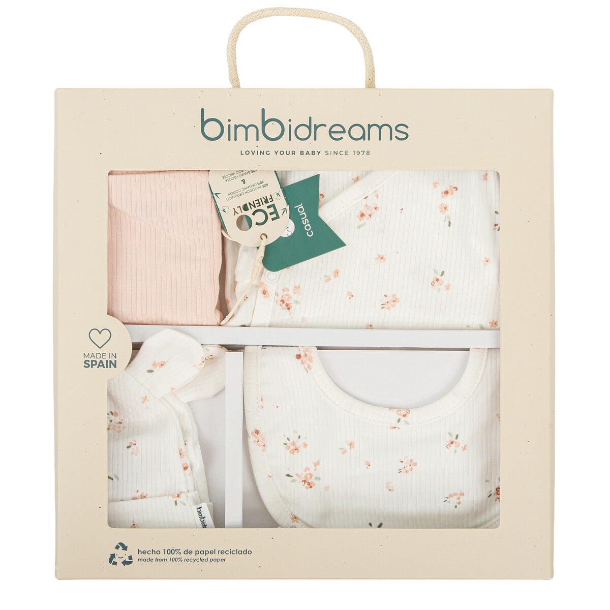 SET 4 PZ COMPLETINO+CAPPELLINO+GIOCHINO - Neonato - COTONE 100% - Bimbidreams S4M41910