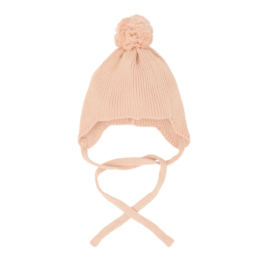 CAPPELLINO TRICOT CON POMPON - Neonato - 50%BAMBOO-50%COTONE ORGANICO - Bimbidreams GOPTRI00