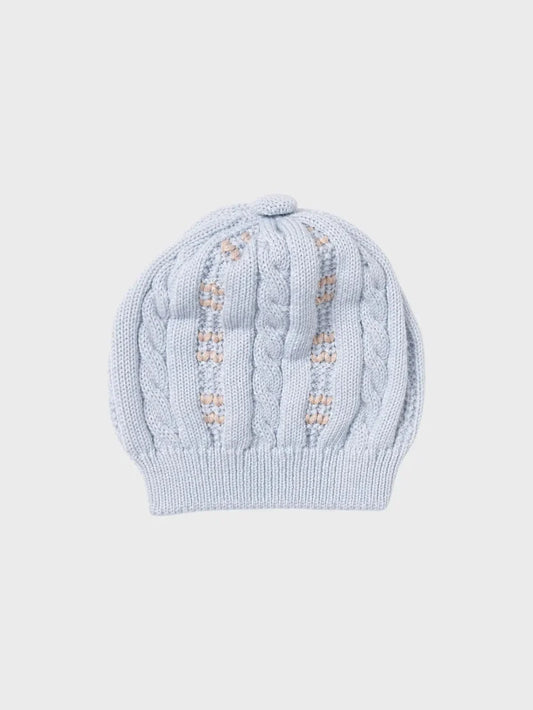 CAPPELLO CON INTRECCI - Neonato - LANA 100% - Marlù IS5271BT