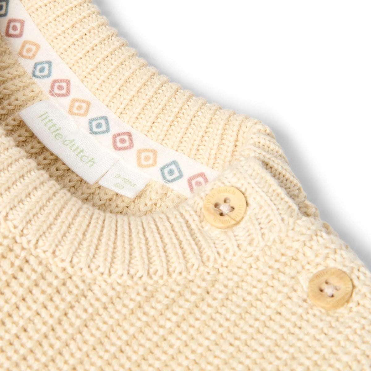 MAGLIONCINO GIROCOLLO RIGATO - Neonato - 100% COTONE ORGANICO - LITTLE DUTCH CL26092128