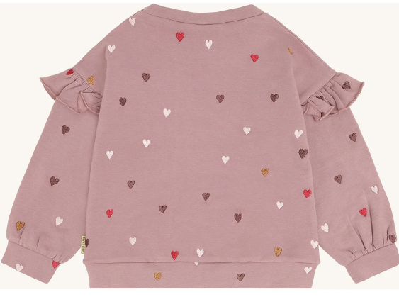 completo tuta 2 pezzi cuori - BAMBINA - 100% COTONE ORGANICO - HUST AND CLAIRE 500022