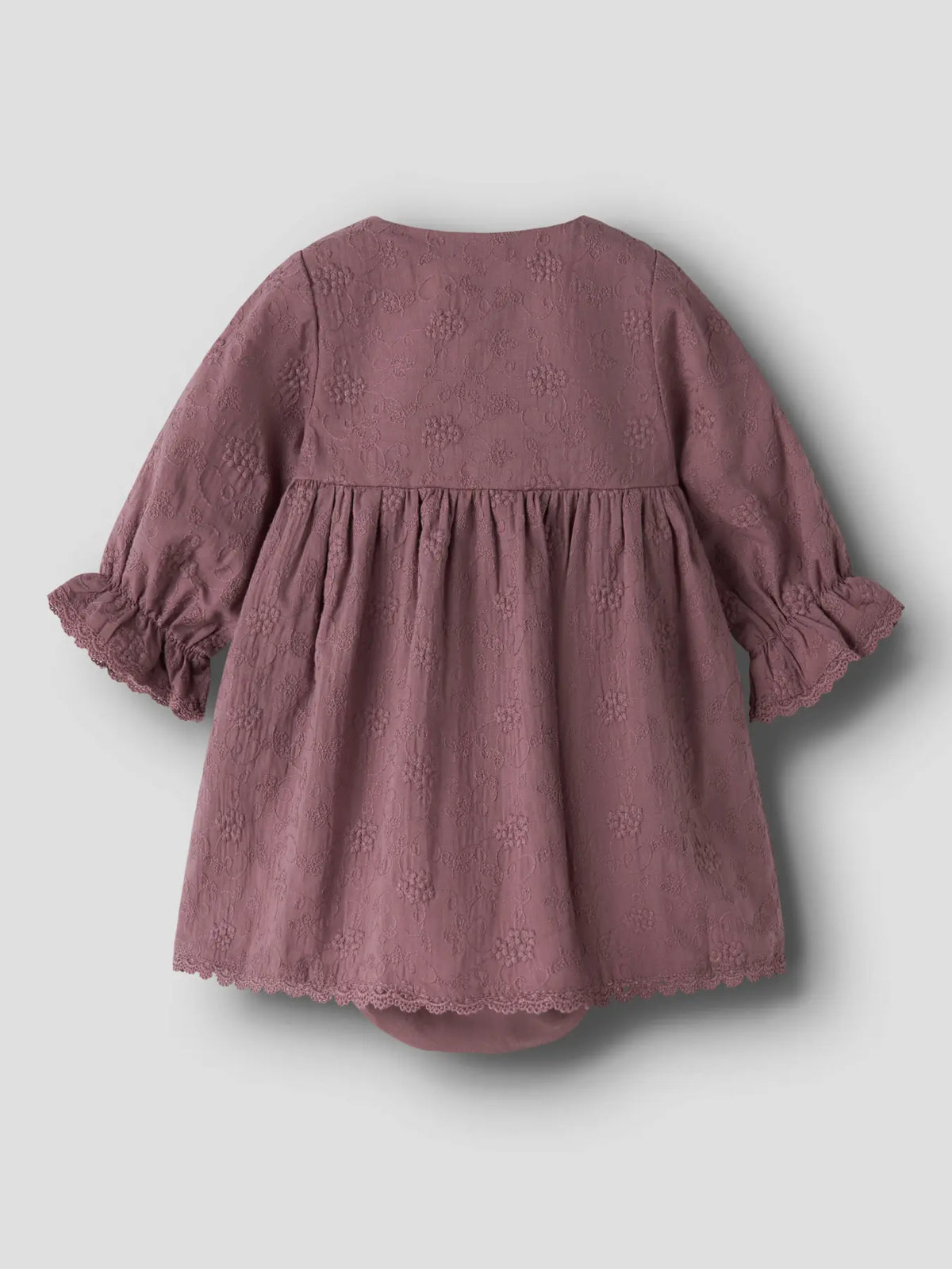 abito manica lunga con ricami e culotte - NEONATA - 100% cotone - LIL ATELIER 13260591