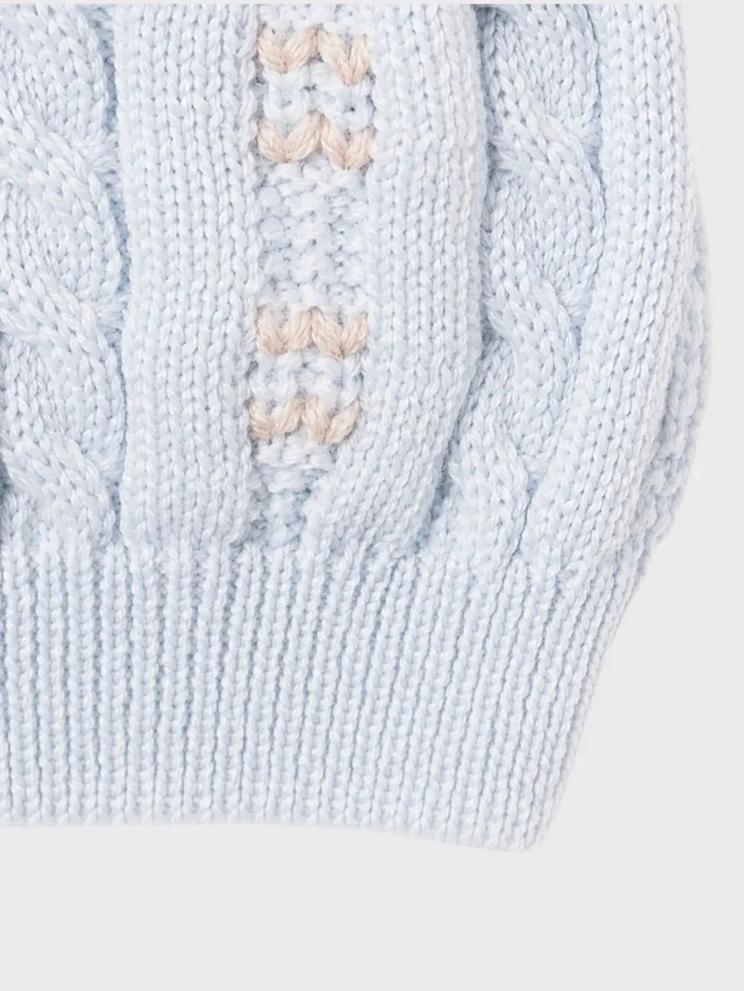 CAPPELLO CON INTRECCI - Neonato - LANA 100% - Marlù IS5271BT